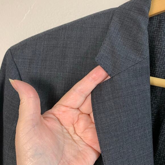 Boss Hugo Size 42L Men's Super 100 Sport Coat Blazer Jacket Gray Wool Business - Picture 6 of 12